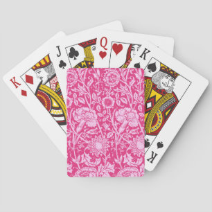 Jeu De Cartes Art Nouveau Carnation Damask, Fuchsia rose