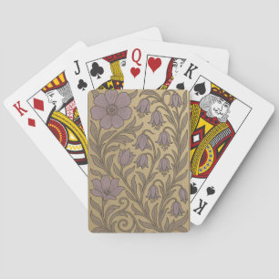 Jeu de Cartes Art Nouveau Fleurs en Or