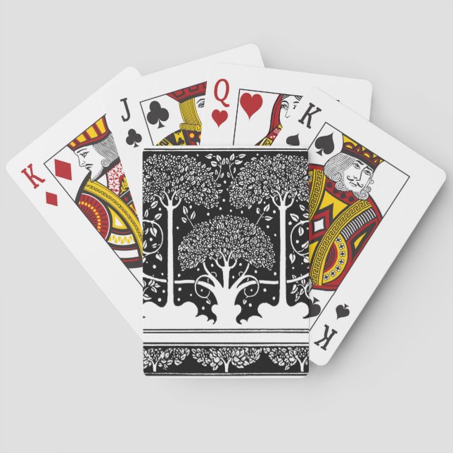 Jeu De Cartes Art Nouveau Tree Beardsley Motif (dos)