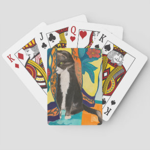 Jeu De Cartes Art populaire Tuxedo Chat