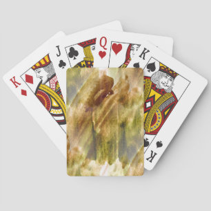 Jeu De Cartes art vert, brun peint main arrière - plan sans soud