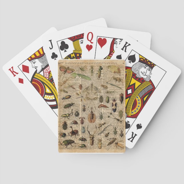 Jeu De Cartes Art vintage de dictionnaire d'illustration (dos)