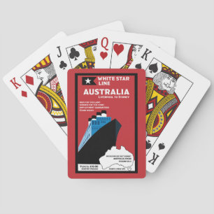 Jeu De Cartes Art Vintage de l'immigration australienne