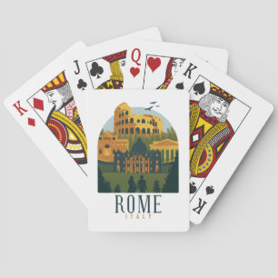 Jeu De Cartes Art Vintage voyage du Colisée de Rome