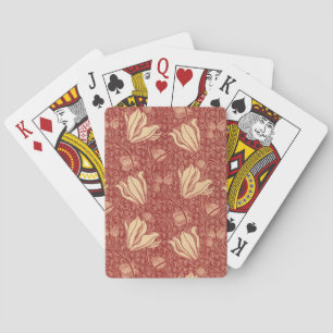 Jeu De Cartes Arthur Wilcock Le motif floral rouge de la collect