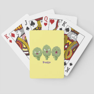 Jeu De Cartes Artichauts chantants mignons dessin animé végétal