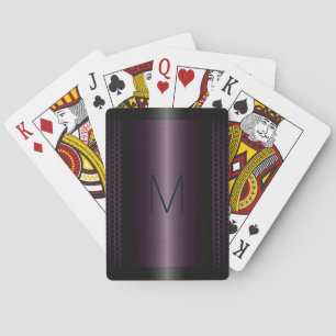 Jeu De Cartes Aspect métallique en acier inoxydable violet métal