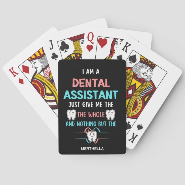Jeu De Cartes ASSISTANT DENTAIRE Personnalisé Drôle Drôle La den (dos)