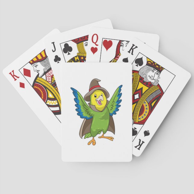 Jeu De Cartes Assistant Parrot en tant qu'assistant avec Casquet (dos)