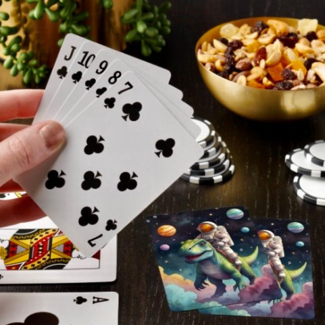 Jeu De Cartes Astronaute sur Dino dans l'espace (Créateur téléchargé)