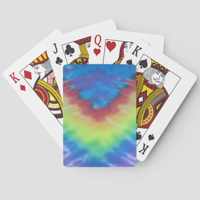 Jeu De Cartes attachez l'arc-en-ciel bleu pourpre de paquet de (dos)
