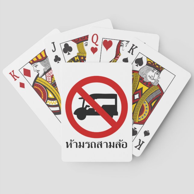 Jeu De Cartes AUCUN TAXI Tuk-Tuk ⚠ Route de Thaïlande ⚠ (dos)