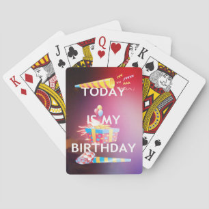 Jeu De Cartes Aujourd'hui c'est mon anniversaire Impression d'ar