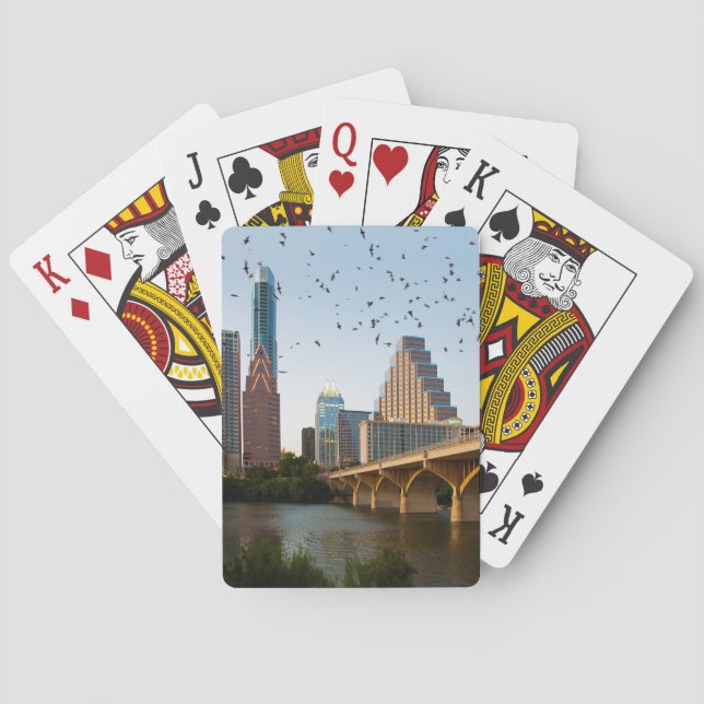 Jeu De Cartes Austin, Texas avec Bats en céramique ornement (dos)
