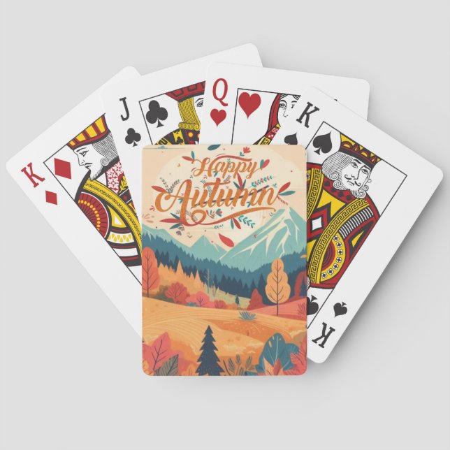 Jeu De Cartes Automne/Automne/feuille/coloré (dos)