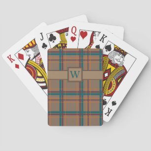 Jeu De Cartes Automne Chic Plaid Classic Playing Cartes