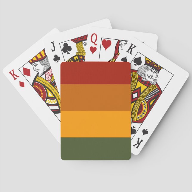 Jeu De Cartes Automne Colonnes personnalisées jouer aux cartes (dos)