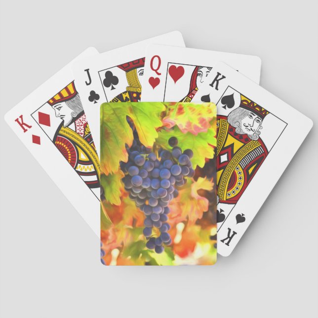 Jeu De Cartes Autumn Fall Harvest Wine Country Vineyard (dos)