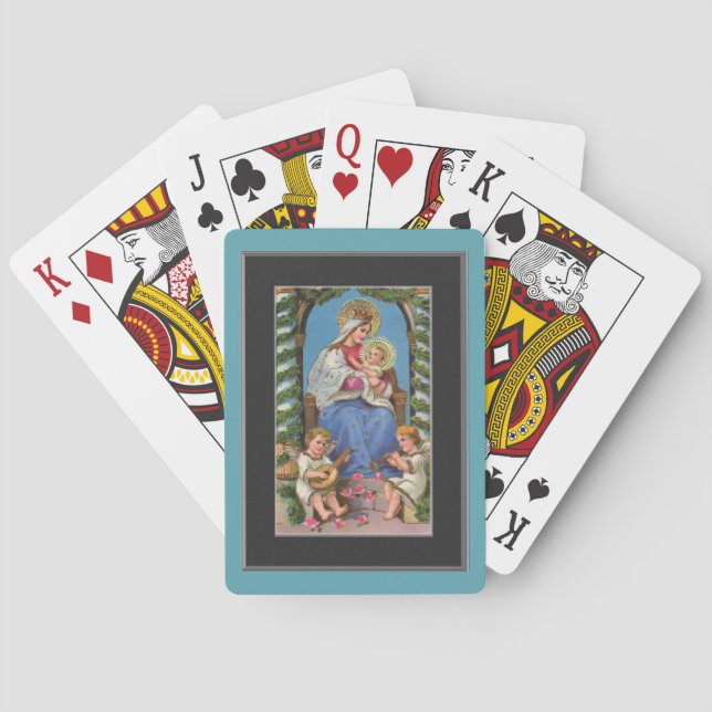 Jeu De Cartes Avec Madonna et l'enfant (dos)