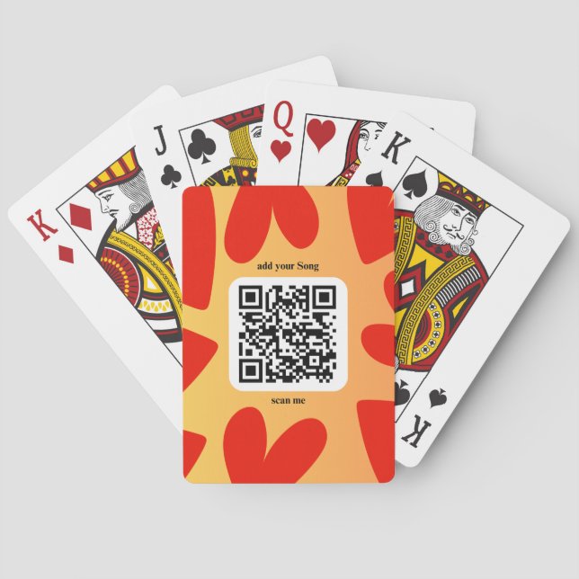 Jeu De Cartes Avec une chanson personnalisée par code QR (dos)
