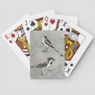 Jeu De Cartes Aviaire argenté   Une paire