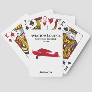 Jeu De Cartes Aviation Lounge Avion Vintage Lecture Cartes