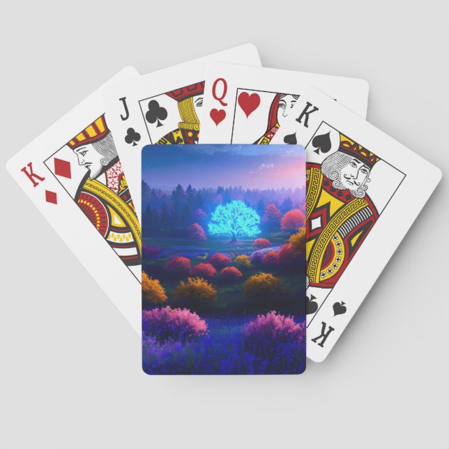 Jeu De Cartes Azure Brilliance, L'Embrace De L'Arbre Radiant (dos)