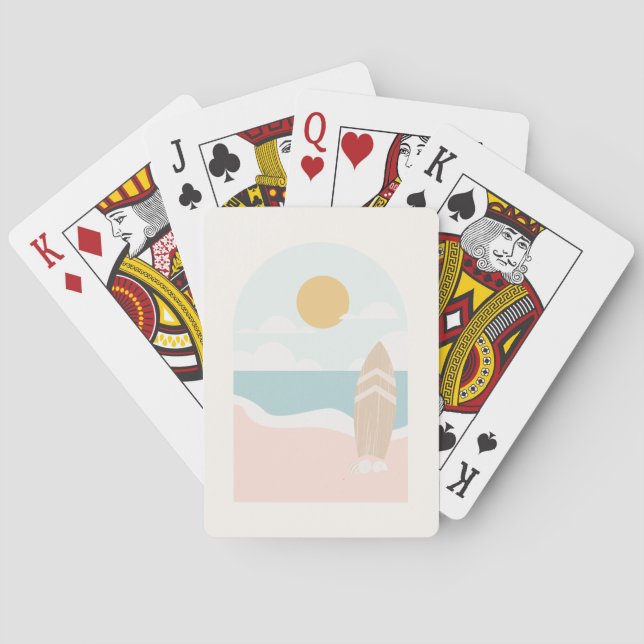 Jeu De Cartes Baby shower de plage Surboard (dos)