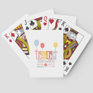 Jeu De Cartes Baby shower Invitation Design Modèle Avec Balloo