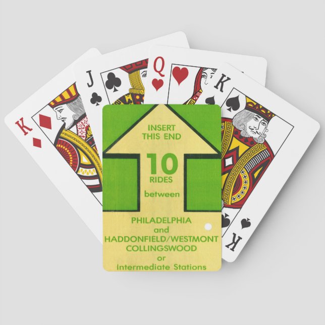 Jeu De Cartes Bac à billets de retour PATCO (dos)