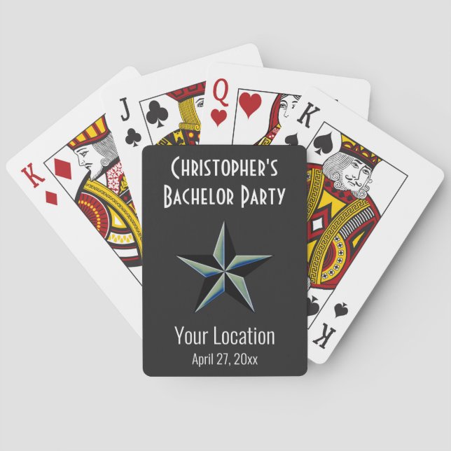 Jeu De Cartes Bachelor Party Star Wedding Favor (dos)