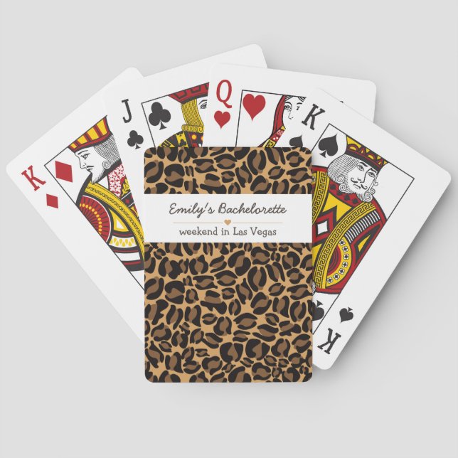 Jeu De Cartes Bachelorette Bride Boujee Empreinte de léopard bra (dos)