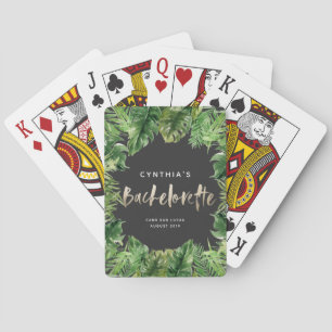 Jeu De Cartes Bachelorette en feuille de palme tropicale et en o