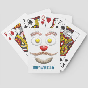 Jeu De Cartes Bacon et œufs pour un joyeux anniversaire papa