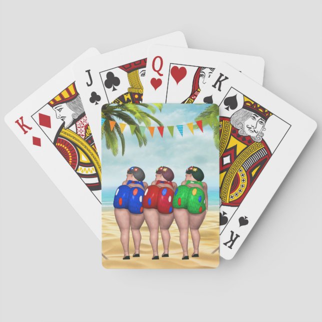Jeu De Cartes Baigner des cartes de jeu de beautés (dos)