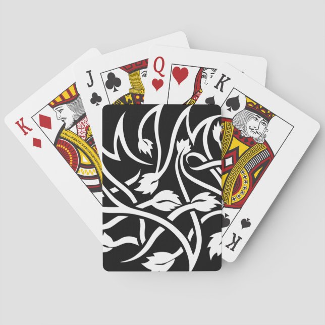 Jeu De Cartes Balayage Tatouage blanc Cartes de jeu (dos)