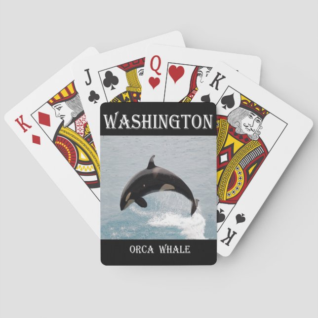 Jeu De Cartes Baleine de Washington Orca (dos)