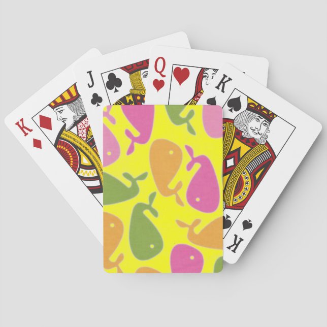 Jeu De Cartes baleines colorées (dos)