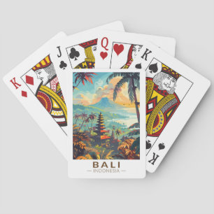 Jeu De Cartes Bali Indonésie Temples Voyage Art Vintage