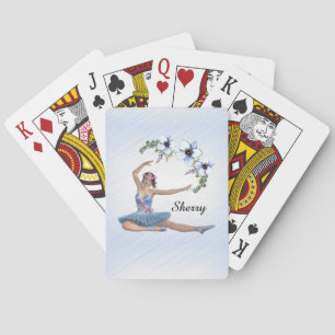 Jeu De Cartes Ballerina en bleu Nom personnel