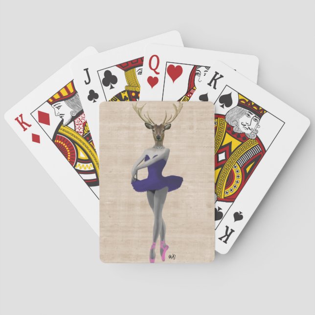 Jeu De Cartes Ballet Deer en bleu (dos)