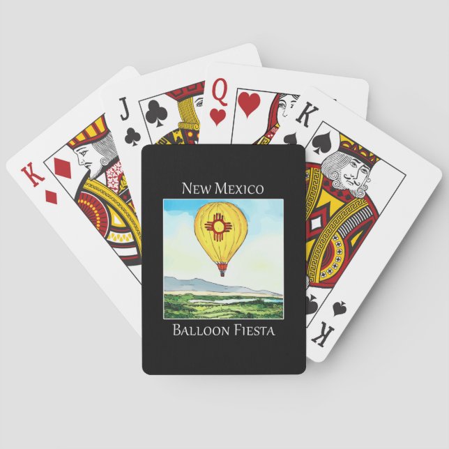 Jeu De Cartes Ballon à air chaud survolant Albuquerque Nouveau-M (dos)