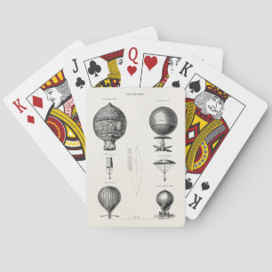 Jeu De Cartes Ballons chauds vintages de rétro dirigeable de