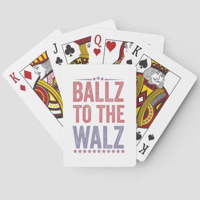 Jeu De Cartes Ballz aux élections Walz Harris Walz 2024 (dos)