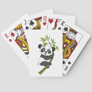 Jeu De Cartes Bamboo Buddy Petit panda heureux se balançant dans