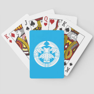 Jeu De Cartes Bambou coupé dans des feuilles de bambou étreignan