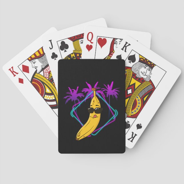 Jeu De Cartes banane cool rétro (dos)