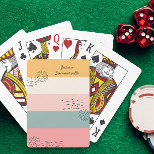 Jeu De Cartes Bande Abstraite couleur Doodle Blocage personnalis