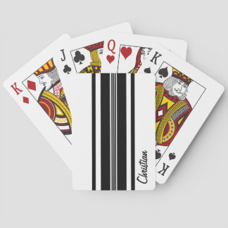 Jeu De Cartes Bande de course moderne noire personnalisée
