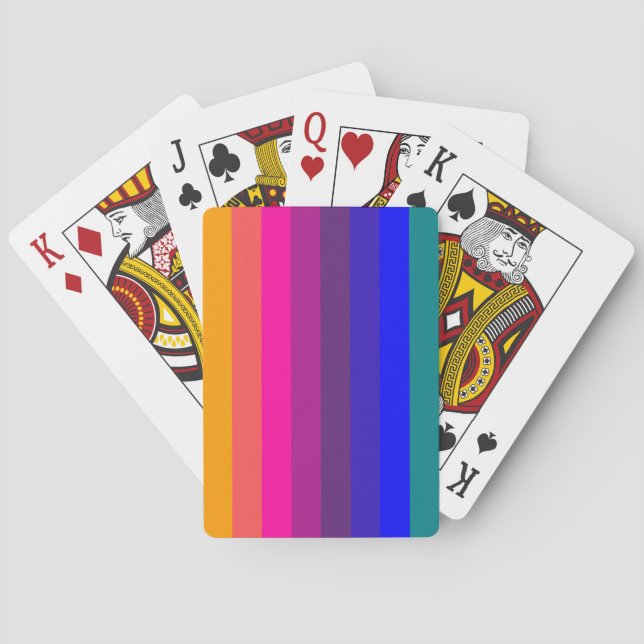Jeu De Cartes Bandes colorées (dos)